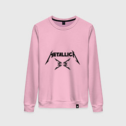 Свитшот хлопковый женский Metallica, цвет: светло-розовый