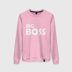 Свитшот хлопковый женский Большой босс - светлая, цвет: светло-розовый