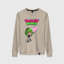 Свитшот хлопковый женский Рокси, цвет: миндальный