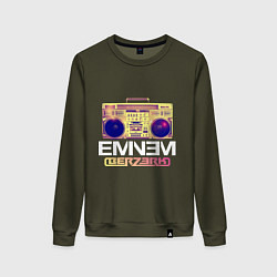 Свитшот хлопковый женский Eminem Berzerk, цвет: хаки