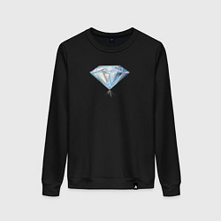 Свитшот хлопковый женский Бриллиант Diamond, цвет: черный