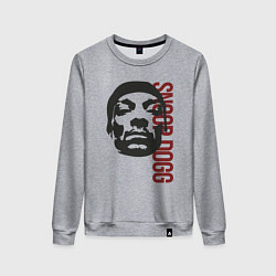 Свитшот хлопковый женский Репер Snoop Dogg, цвет: меланж