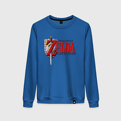 Свитшот хлопковый женский The Legend of Zelda game, цвет: синий