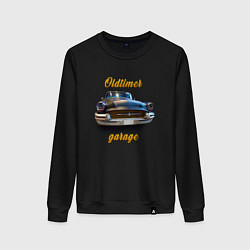 Свитшот хлопковый женский Ретро автомобиль Buick Roadmaster, цвет: черный