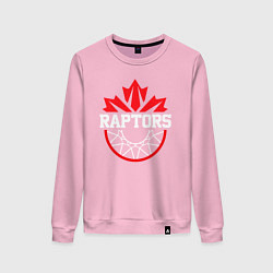 Свитшот хлопковый женский Торонто Рэпторс, цвет: светло-розовый