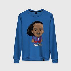 Свитшот хлопковый женский Ronaldinho Barcelona, цвет: синий