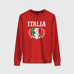 Свитшот хлопковый женский Italy map, цвет: красный