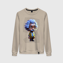 Свитшот хлопковый женский Профессор наук, цвет: миндальный