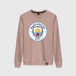 Свитшот хлопковый женский Manchester City FC, цвет: пыльно-розовый