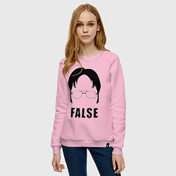 Свитшот хлопковый женский Дуайт Шрут, цвет: светло-розовый — фото 2
