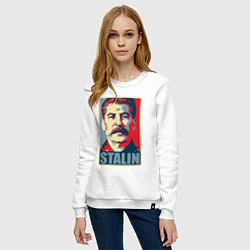 Свитшот хлопковый женский Stalin USSR, цвет: белый — фото 2