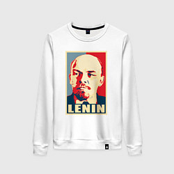 Свитшот хлопковый женский Lenin, цвет: белый