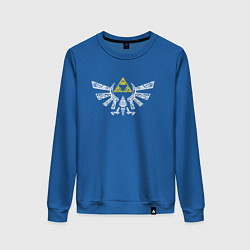 Свитшот хлопковый женский The Legend of Zelda - znak, цвет: синий
