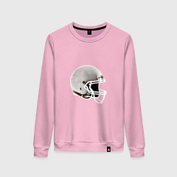 Свитшот хлопковый женский Шлем для регби, цвет: светло-розовый