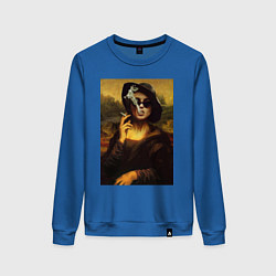 Свитшот хлопковый женский Мона Марла, цвет: синий