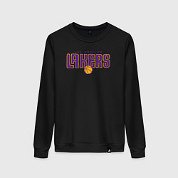 Свитшот хлопковый женский Team Lakers, цвет: черный