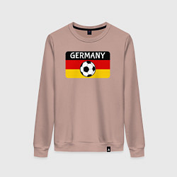 Свитшот хлопковый женский Football Germany, цвет: пыльно-розовый
