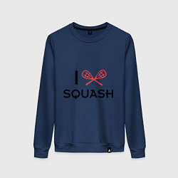 Свитшот хлопковый женский I Love Squash, цвет: тёмно-синий