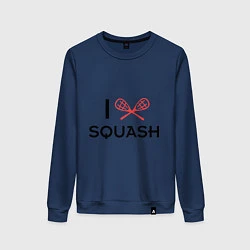 Свитшот хлопковый женский I Love Squash, цвет: тёмно-синий
