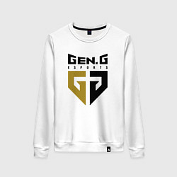 Свитшот хлопковый женский Gen G Esports лого, цвет: белый