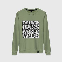 Женский свитшот Drum and bass world wide