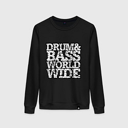 Женский свитшот Drum and bass world wide