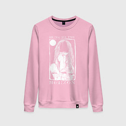 Свитшот хлопковый женский Bring Me the Horizon girl, цвет: светло-розовый