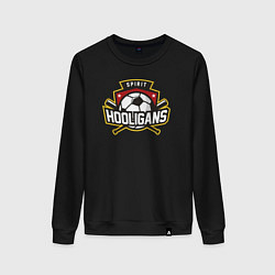 Свитшот хлопковый женский Spirit hooligans, цвет: черный