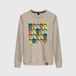 Свитшот хлопковый женский Twenty Tarantino, цвет: миндальный