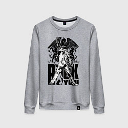 Свитшот хлопковый женский Queen rock you, цвет: меланж