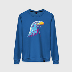 Свитшот хлопковый женский Орел WPAP, цвет: синий