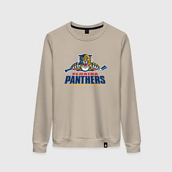 Свитшот хлопковый женский Florida panthers - hockey team, цвет: миндальный