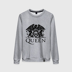 Свитшот хлопковый женский Queen - logo, цвет: меланж