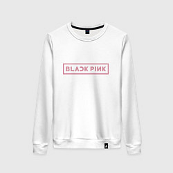 Свитшот хлопковый женский Black pink - logotype - South Korea, цвет: белый