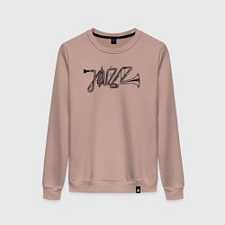 Свитшот хлопковый женский Jazz style, цвет: пыльно-розовый