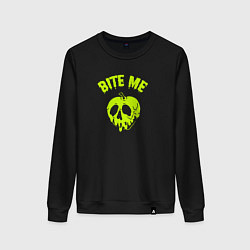 Свитшот хлопковый женский Ядовитое яблоко, цвет: черный