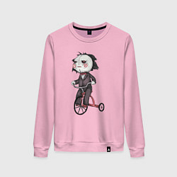 Свитшот хлопковый женский Saw bike, цвет: светло-розовый