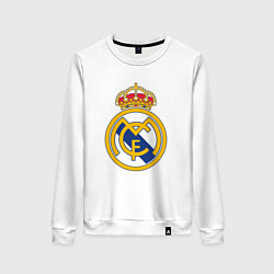 Свитшот хлопковый женский Real madrid fc sport, цвет: белый