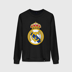 Свитшот хлопковый женский Real madrid fc sport, цвет: черный