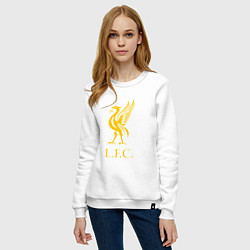 Свитшот хлопковый женский Liverpool sport fc, цвет: белый — фото 2