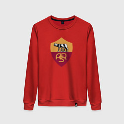 Свитшот хлопковый женский Roma fc club, цвет: красный