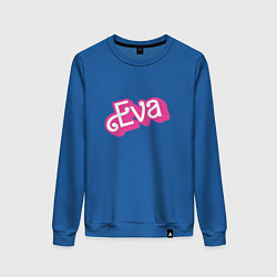 Свитшот хлопковый женский Eva -retro barbie style, цвет: синий