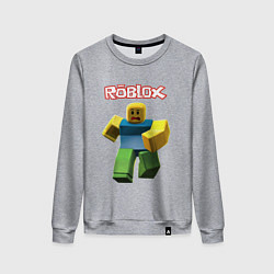 Свитшот хлопковый женский Roblox бегущий персонаж, цвет: меланж