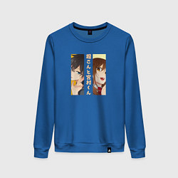 Свитшот хлопковый женский Кёко Хори и Изуми Миямура - Хоримия, цвет: синий