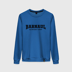 Свитшот хлопковый женский Barnaul college, цвет: синий