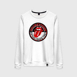 Свитшот хлопковый женский Rolling Stones established 1962, цвет: белый