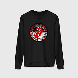 Свитшот хлопковый женский Rolling Stones established 1962, цвет: черный