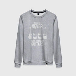 Свитшот хлопковый женский Гитар много не бывает, цвет: меланж