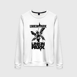 Свитшот хлопковый женский LP - hybrid theory, цвет: белый