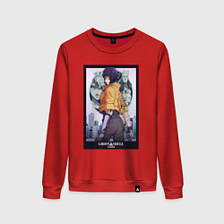Свитшот хлопковый женский Ghost in the shell - Kusanagi, цвет: красный